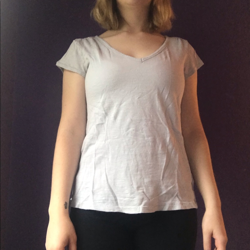 Plain off white tee